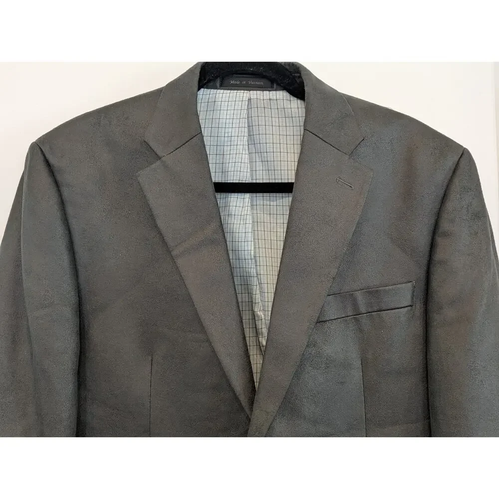 Lauren Ralph Lauren Men's 40R Dark Brown Faux Suede Blazer Sport Coat Career EUC
